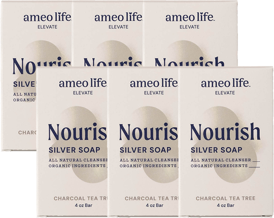 WS - Nourish Charcoal Silver Soap - 6 Pack