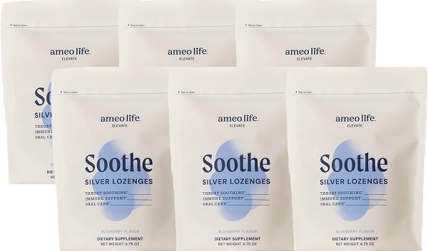 WS - Soothe Blueberry Silver Lozenges - 6 Pack