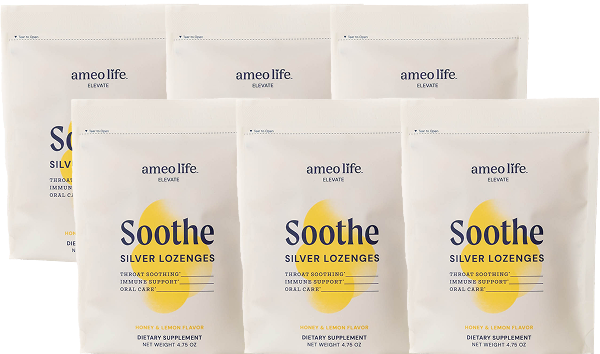 WS - Soothe Honey Lemon Silver Lozenges - 6 Pack
