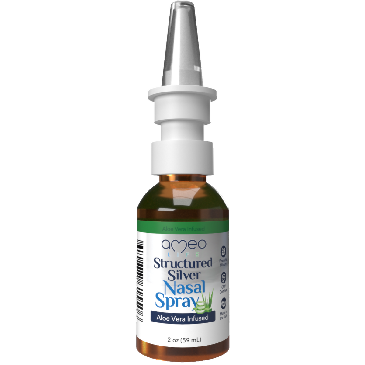 Aloe Infused Structured Silver Nasal Spray