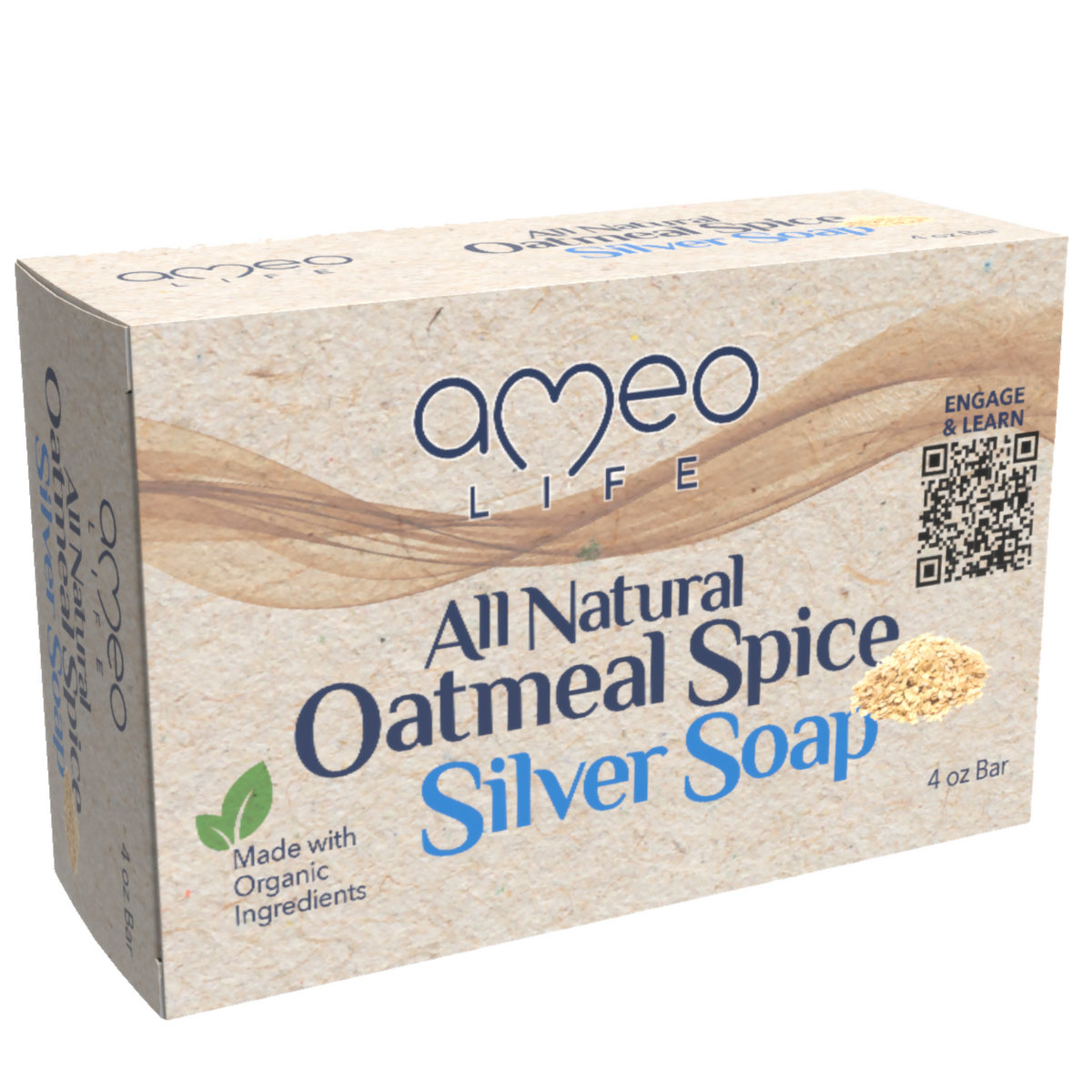 All Natural Oatmeal Spice Silver Soap
