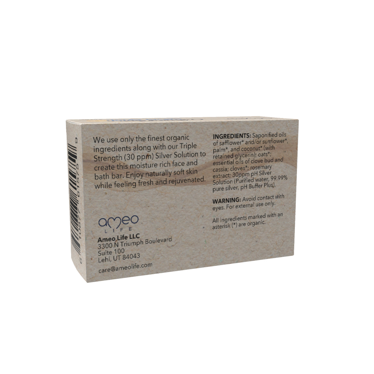 Natural Oatmeal Spice Silver Soap