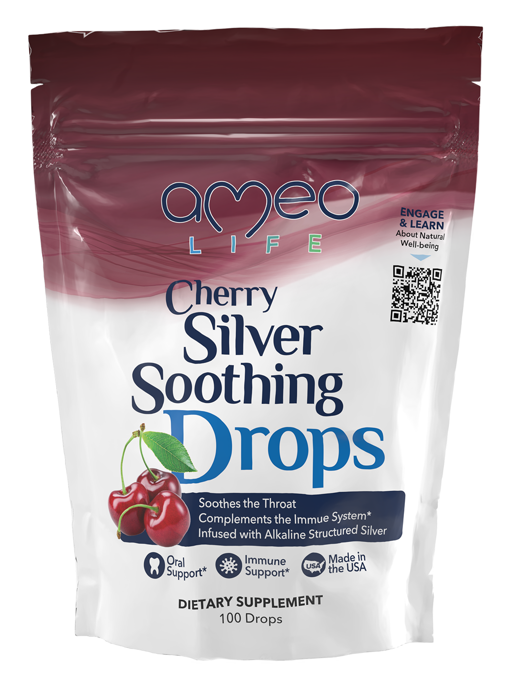 Cherry Silver Soothing Drops