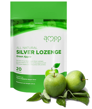silver lozenges green apple